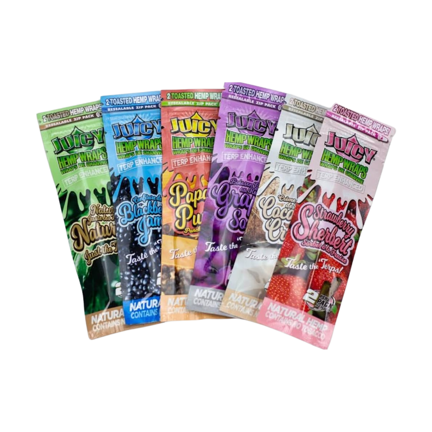 (2) JUICY HEMP WRAPS - Terp Enhanced -^