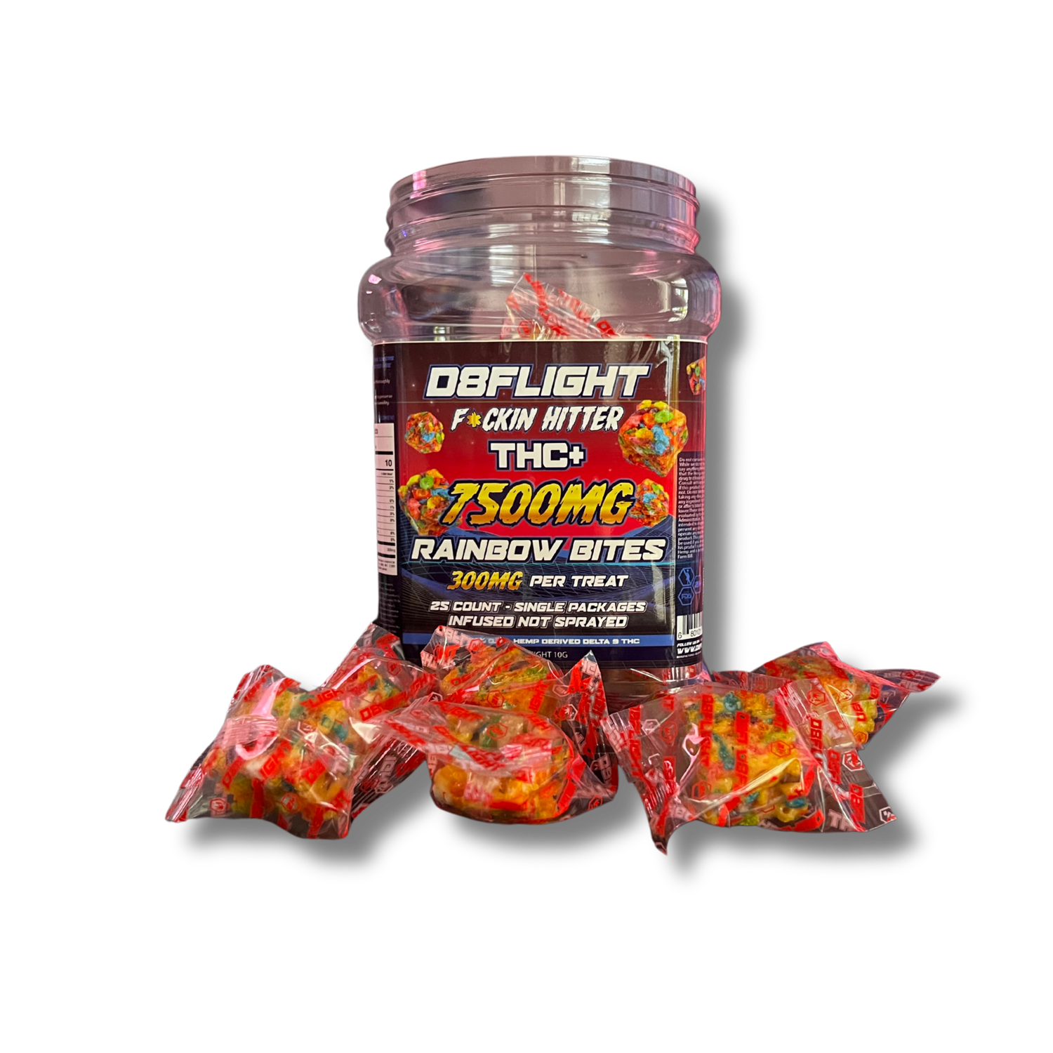(1) F*ckin Hitter Bite - THC+ - 300mgu, Edible flavors: RAINBOW BITES