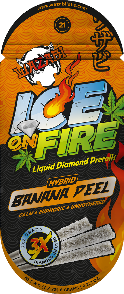 Wazabi Ice on Fire Liquid Diamond(3×2g), Flavor: Banana Peel