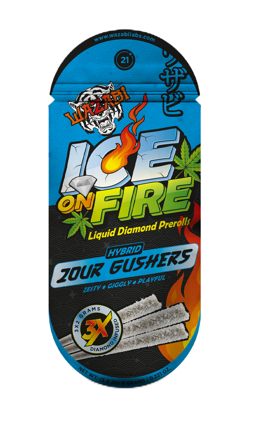 Wazabi ice on fire liquid diamond(3×2g), Flavor: Zour gusher