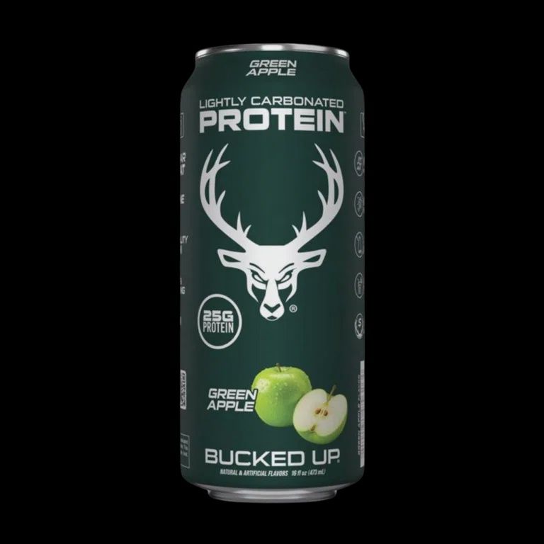 Bucked Up Protein Soda, Flavor: Green apple