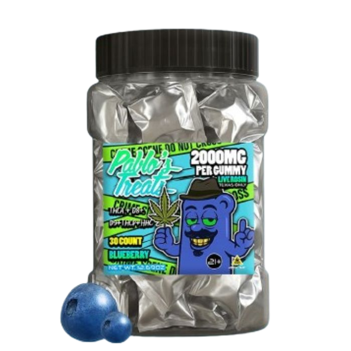 Pablo&#39;s Treats 2000mg Gummy, Flavor: Blueberry