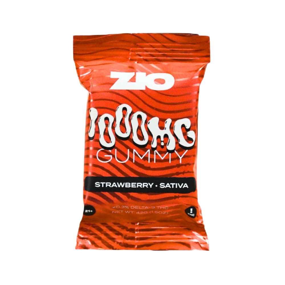 Zio Gummy 1000mg, Flavor: Strawberry  (Sativa)