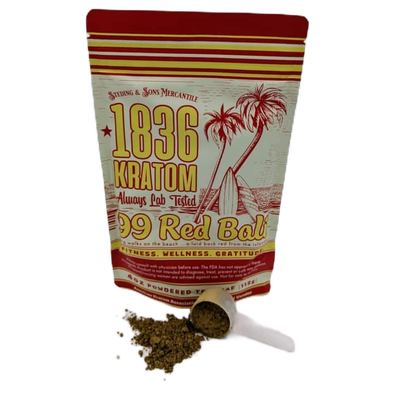 1836 Kratom Powder - 99 Red Bali 4oz