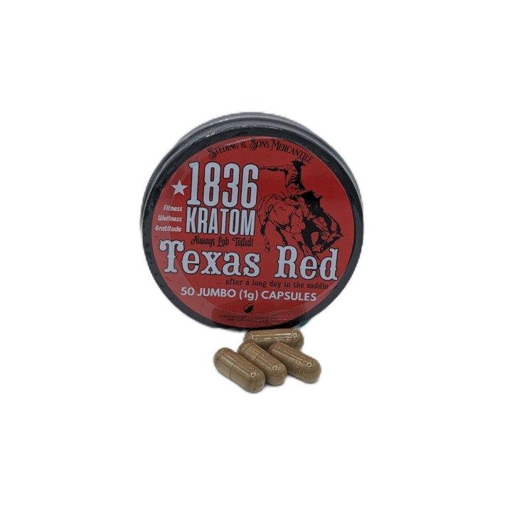 1836 Kratom Capsules- Texas Red 50 Count