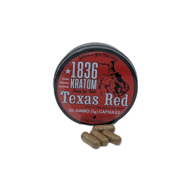 1836 Kratom Capsules- Texas Red 50 Count