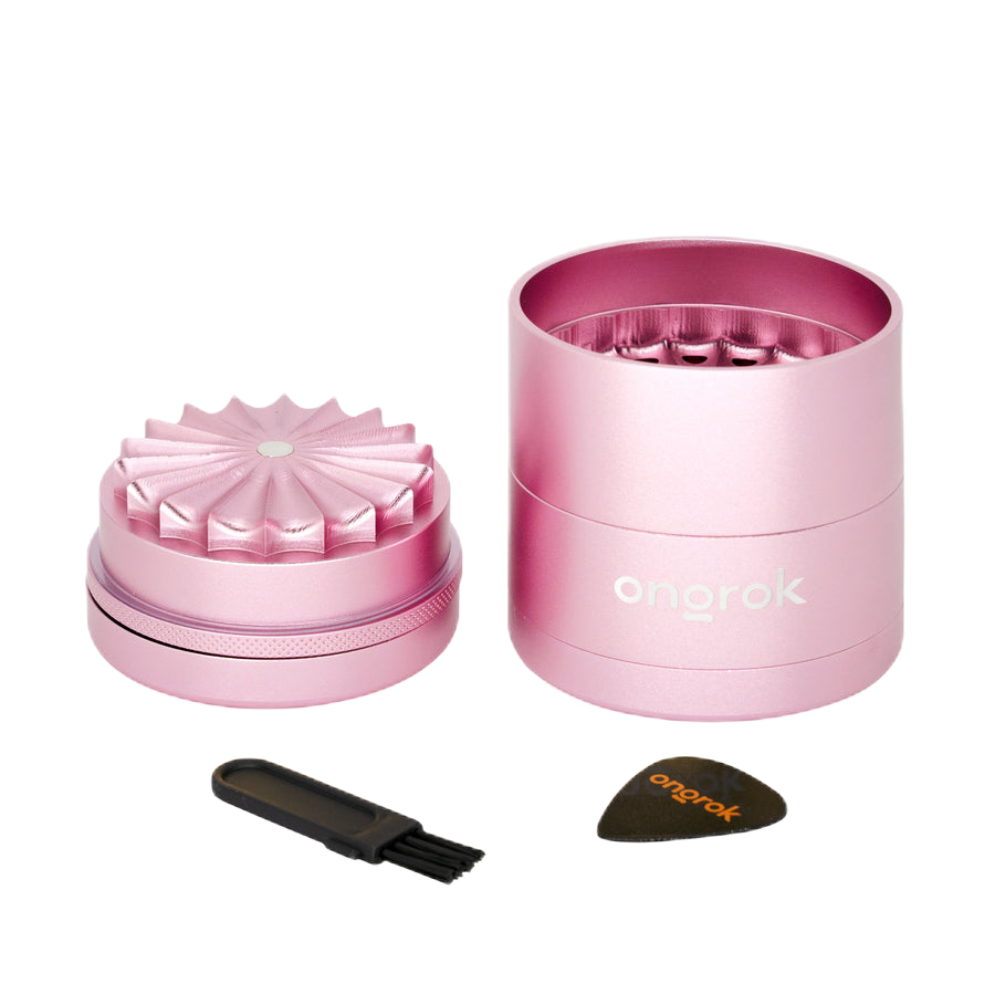 ONGROK – 5 Piece Flower Petal Toothless Grinder, Colour: Pink