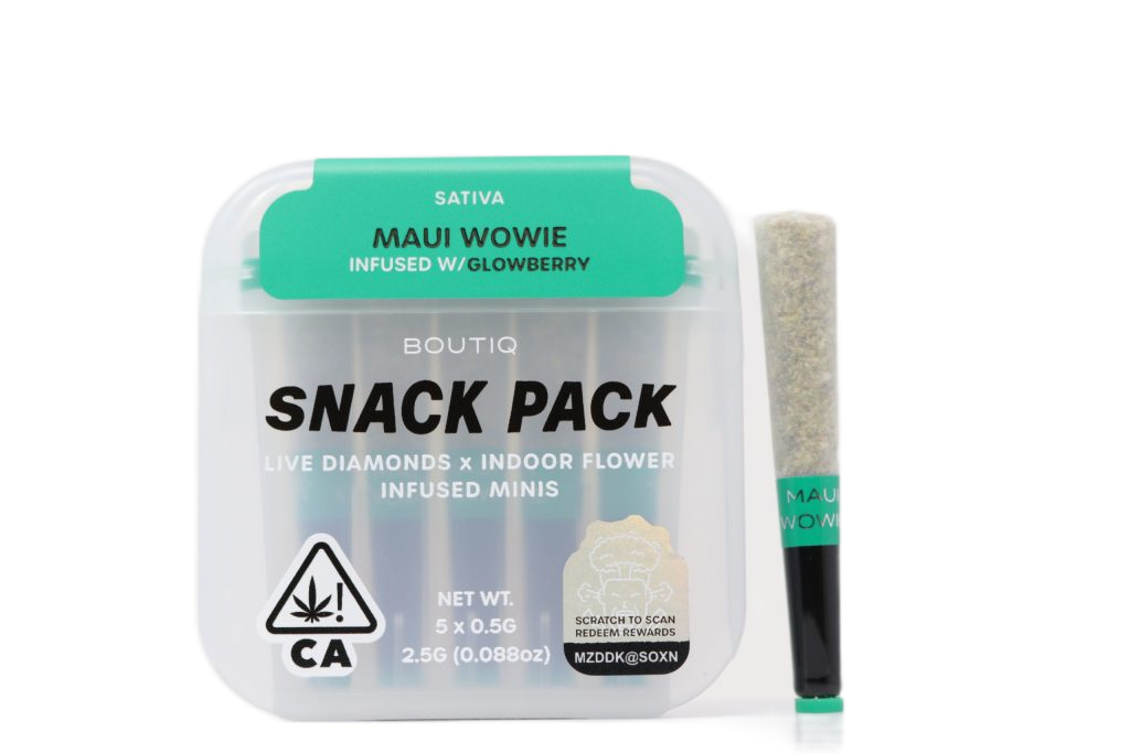Boutiq Live Diamonds x Indoor Flower THCa Mini Prerolls, Flavor: Maui Wowie- Sativa
