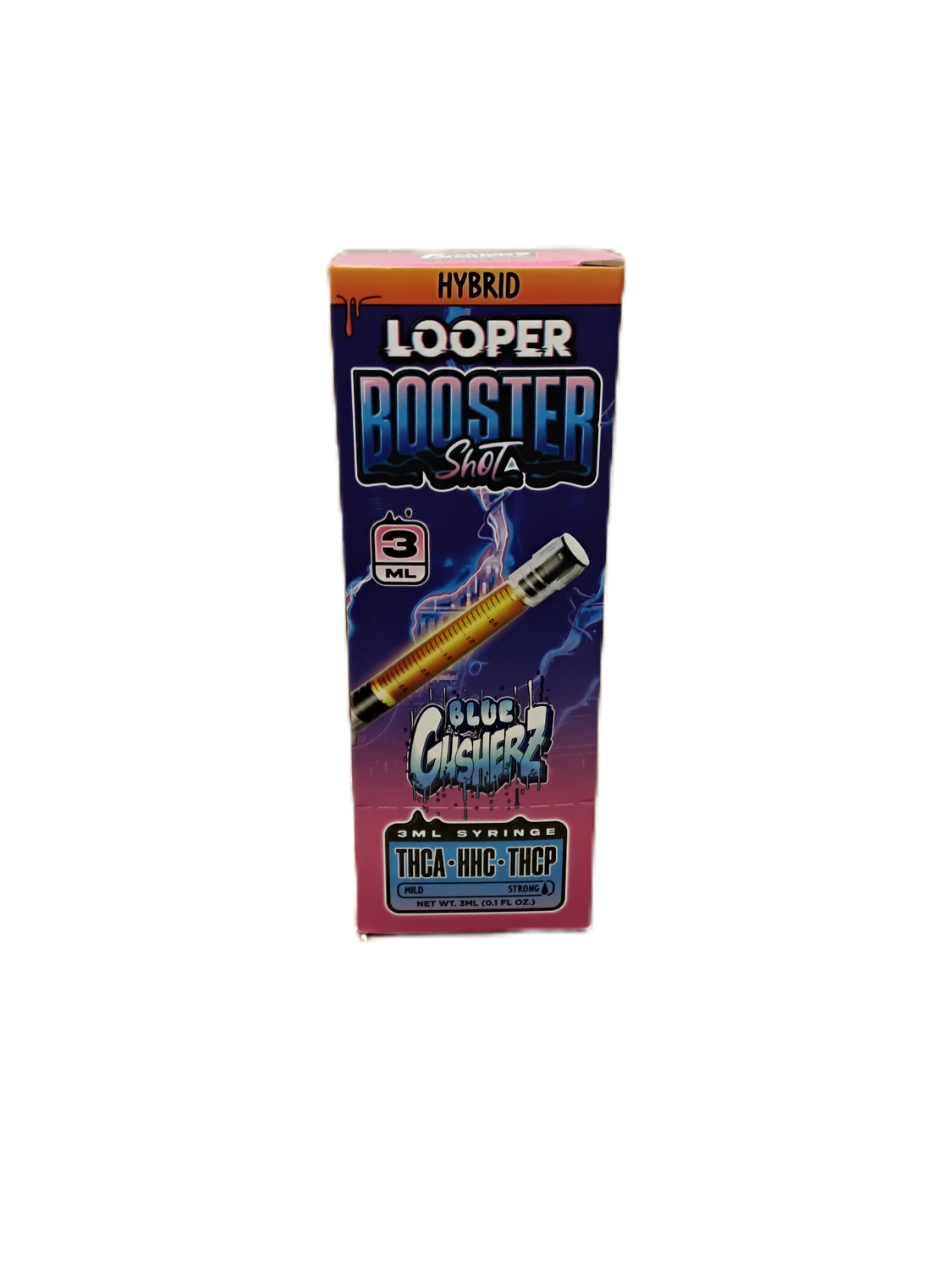 Looper Booster Shot 3ml, Flavor: Blue Gusherz- Hybrid