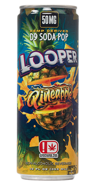 Looper D9 Soda Pop, Flavor: Pineapple