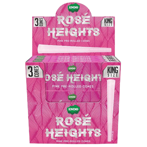 Rosé Heights Pink preroll cones King Size 3 count