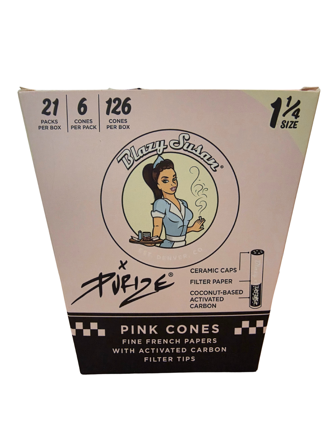 Blazy Susan X PURIZE 1 1/4 Pink Cones