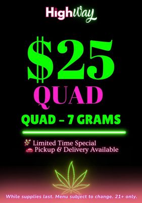 $25 Quad Special
