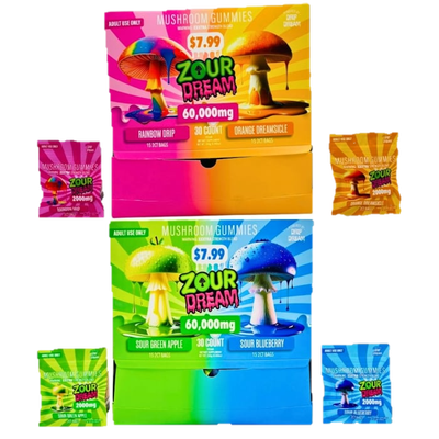 Zour Dream Mushroom Gummies 2pk