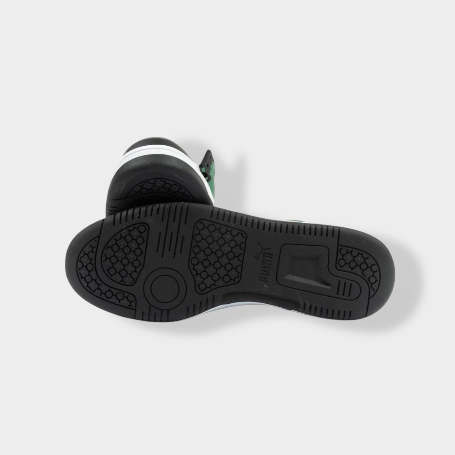 Puma Rebound V6 sneaker - Zwart/Wit - Leer onderzijde zool