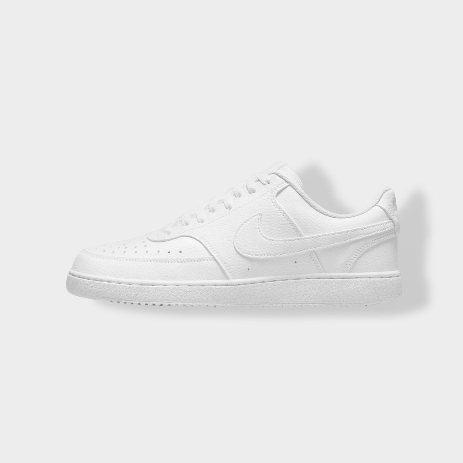Nike Court Vision Low sneaker - Wit - Leer zijaanzicht rechts