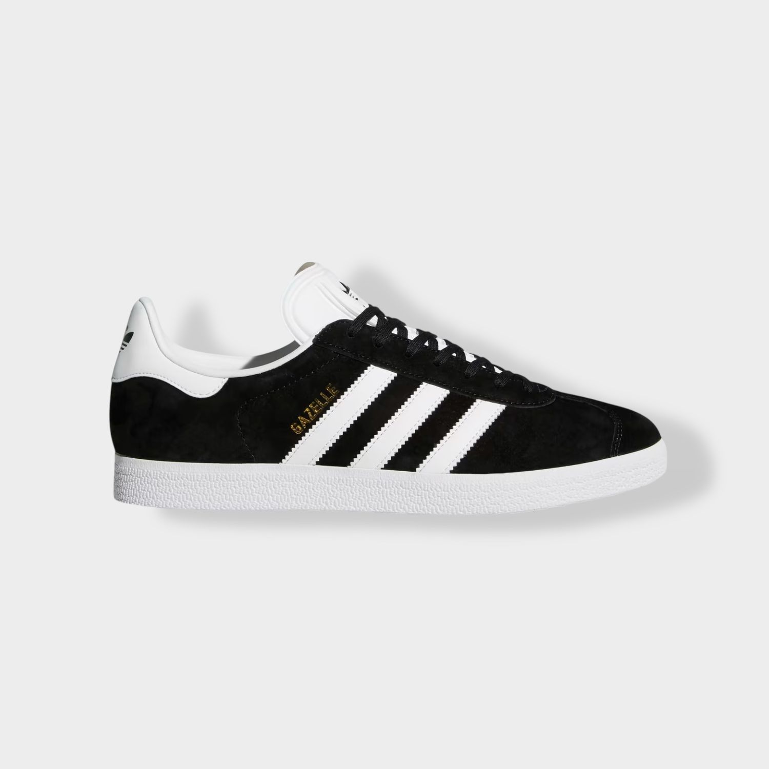 Adidas Gazelle sneaker - Zwart - Suède zijaanzicht links