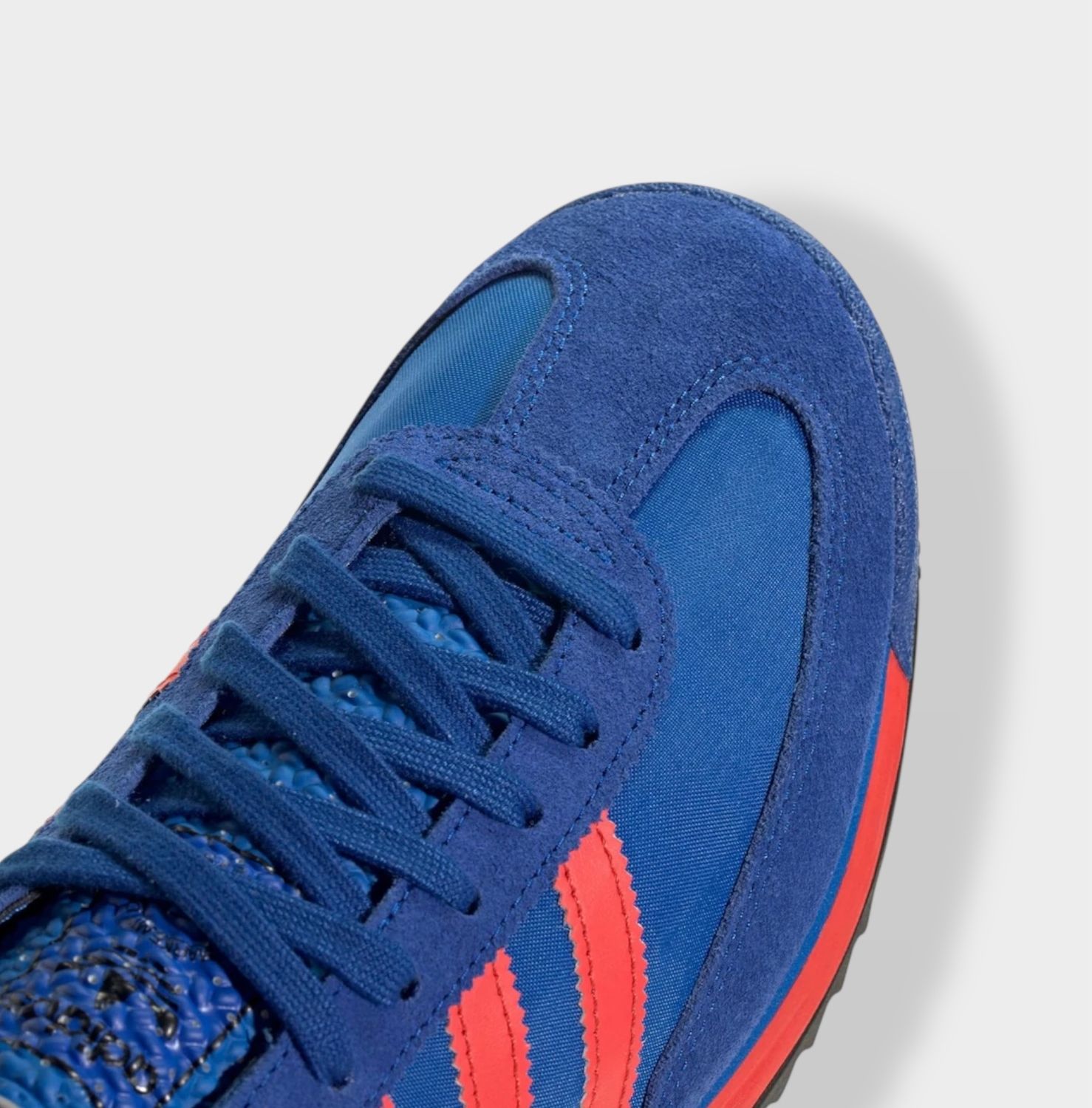 Adidas SL 72 sneaker - Blauw - Suède close-up veters en strepen