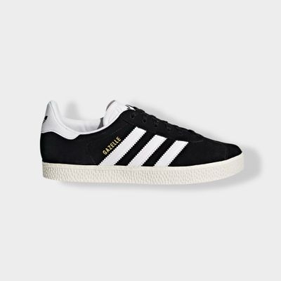 Adidas Gazelle sneaker - Zwart - Suède zijaanzicht links