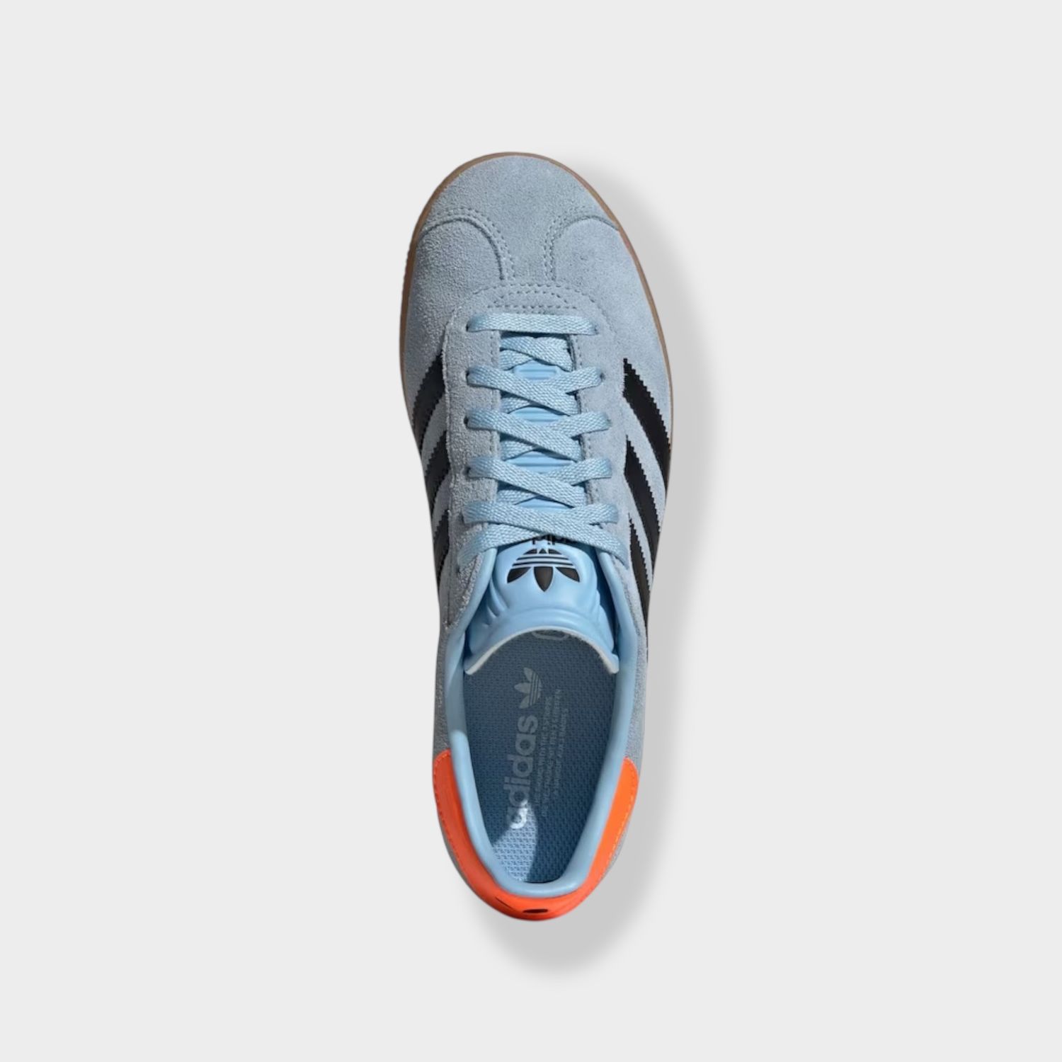 Adidas Gazelle sneaker - Lichtblauw - Suède bovenaanzicht