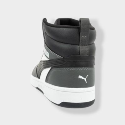 Puma Rebound V6 sneaker - Zwart/Wit - Leer achteraanzicht