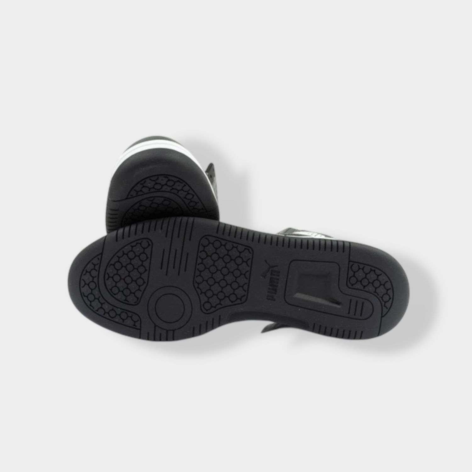 Puma Rebound V6 sneaker - Zwart/Wit - Leer onderzijde zool