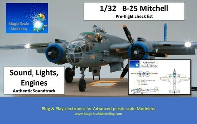 B-25 Mitchel - 1/32  - Motors, Sound &amp; Lights set - Taxiway (Generation 3)