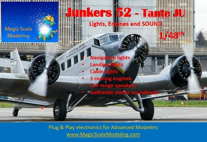 Junkers 52 - Tante JU - Lights, Engines and SOUND - 1/48