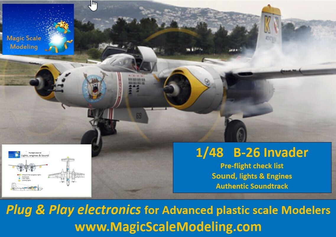B-26 Invader - Motors, Sound & Lights set - Taxiway - 1/48