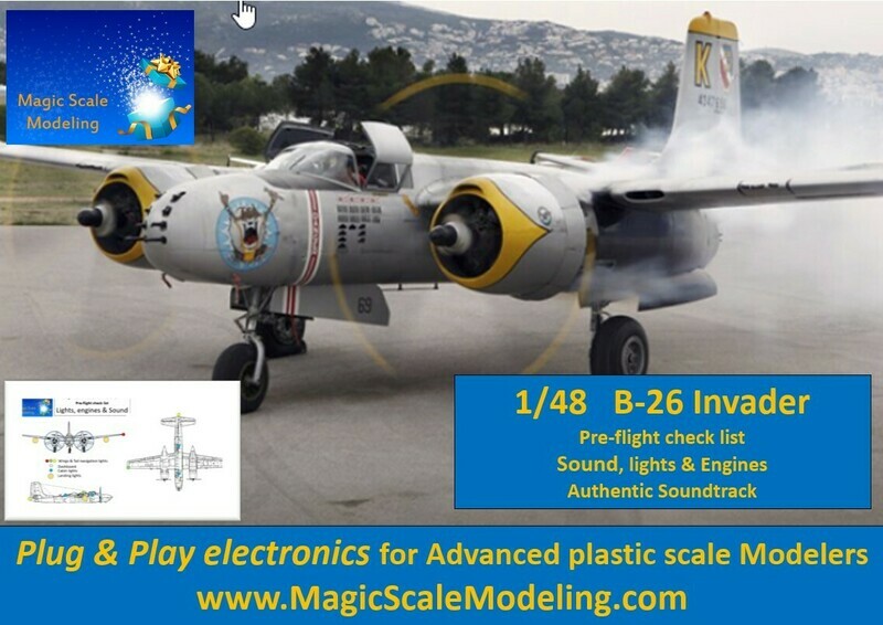 B-26 Invader - Motors, Sound &amp; Lights set - Taxiway - 1/48