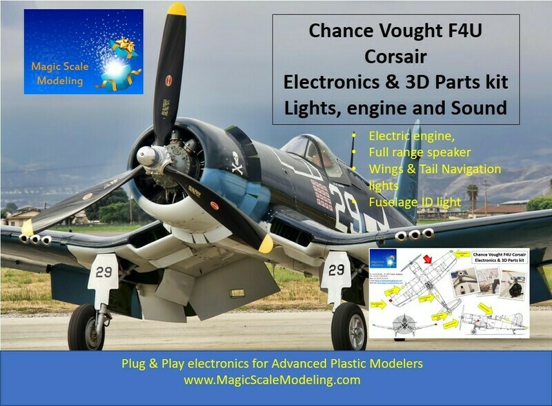 Vought Chance F4U Corsair - Electronics : Motors, Lights and Sound set  - 1/32