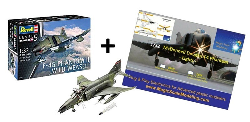 Combo Revell 1/32 F4E Phantom + Plug and Play Electronic light set