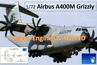 Airbus A400M - Sound, Motors &amp; Lights set for Revell 1/72 scale - Generation III