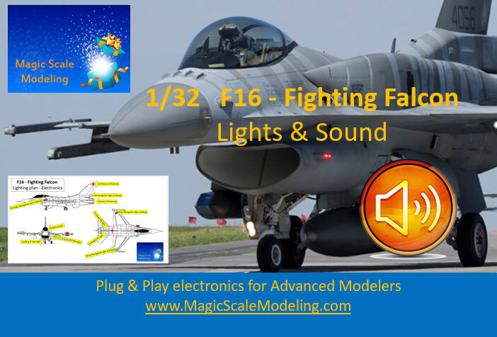 F16 Fighting Falcon  - 1/32 - Lights &amp; Sound set - Generation III