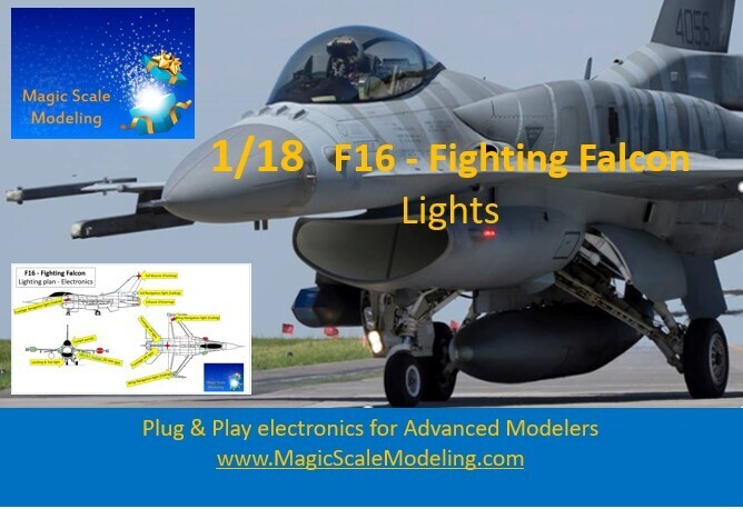 F16 Fighting Falcon  - 1/18 - Lights set Generation 3