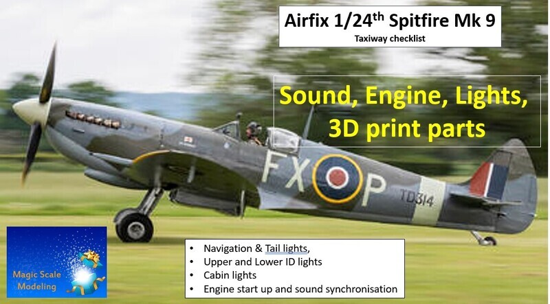 Supermarine Spitfire Mk 9 - SOUND + Motors &amp; Lights set  - 1/24