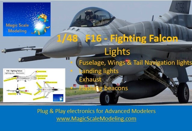 F16 Fighting Falcon  - 1/48 - Lights set