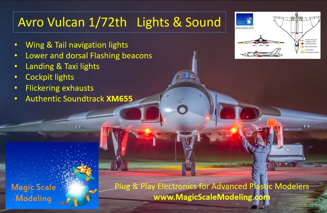 Avro Vulcan lights and Sound - Magic Scale modeling Box Art