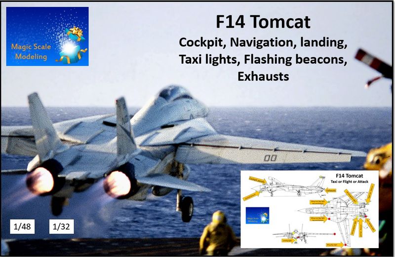 F14 Tomcat - 1/48 Lights set