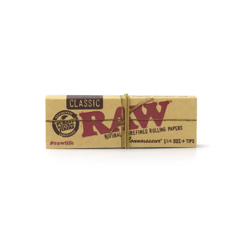 1 1/4 Raw rolling paper +  tips