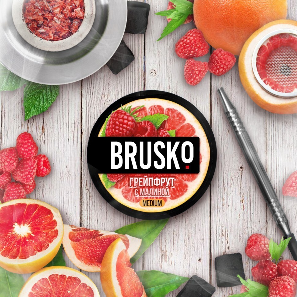 BRUSKO - Грейпфрут с малиной 50g