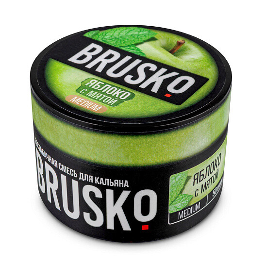 BRUSKO - ЯБЛОКО С МЯТОЙ - 50 GR