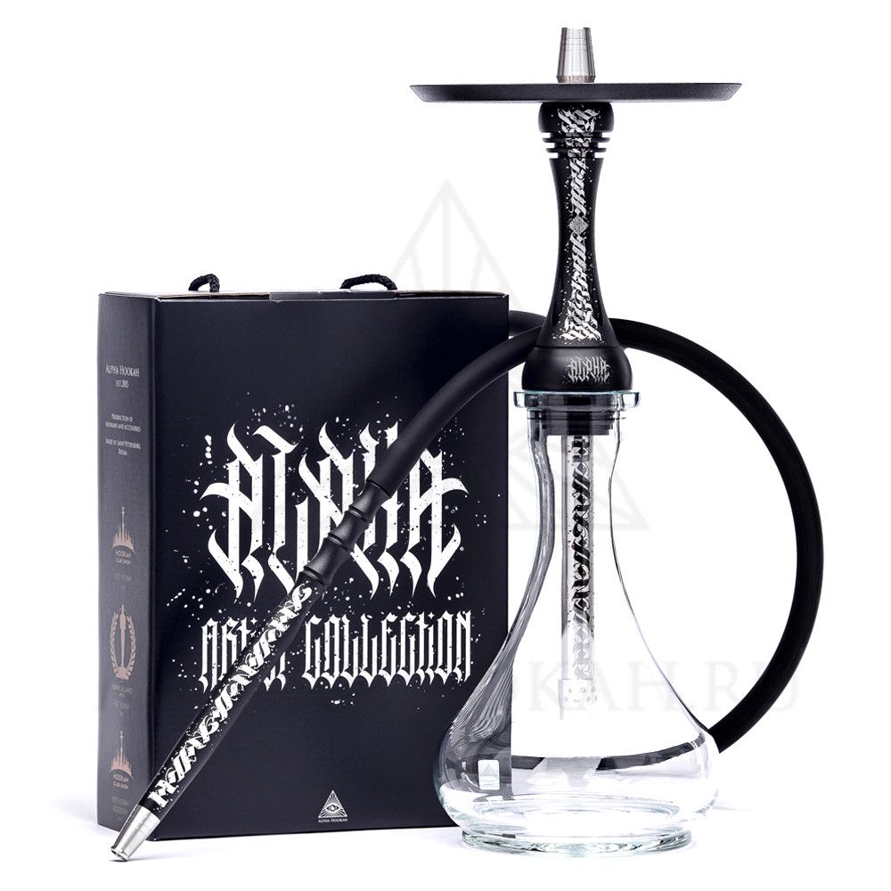 Alpha Hookah Model X – Black (Artist Collection) + Колба (Реплика)