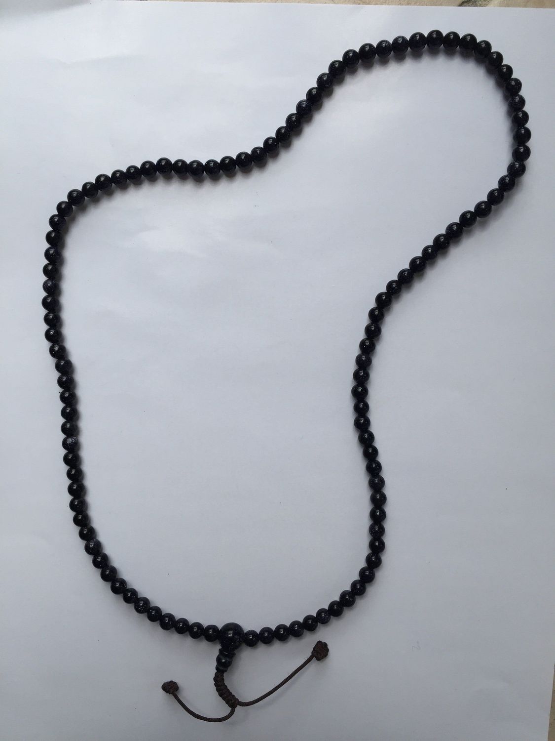 Sun Stone Mala Dark Blue