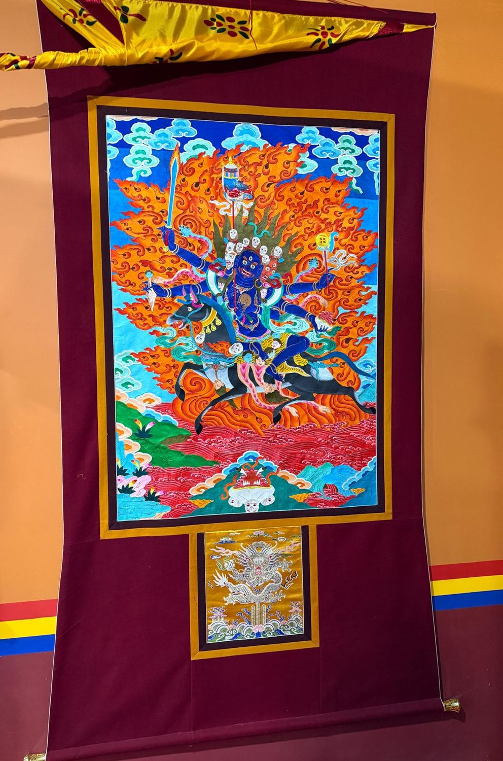 Rare Sipi Gyalmo Appliqué Thangka