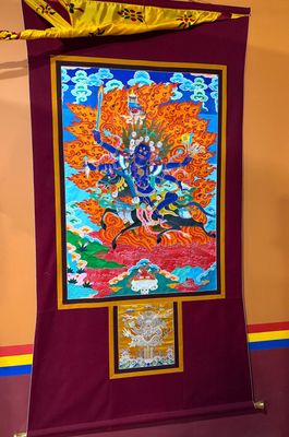 Rare Sipi Gyalmo Appliqué Thangka