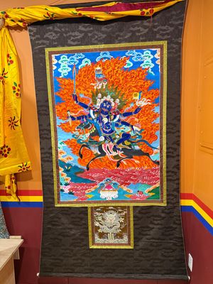 Rare Sipi Gyalmo Appliqué Thangka