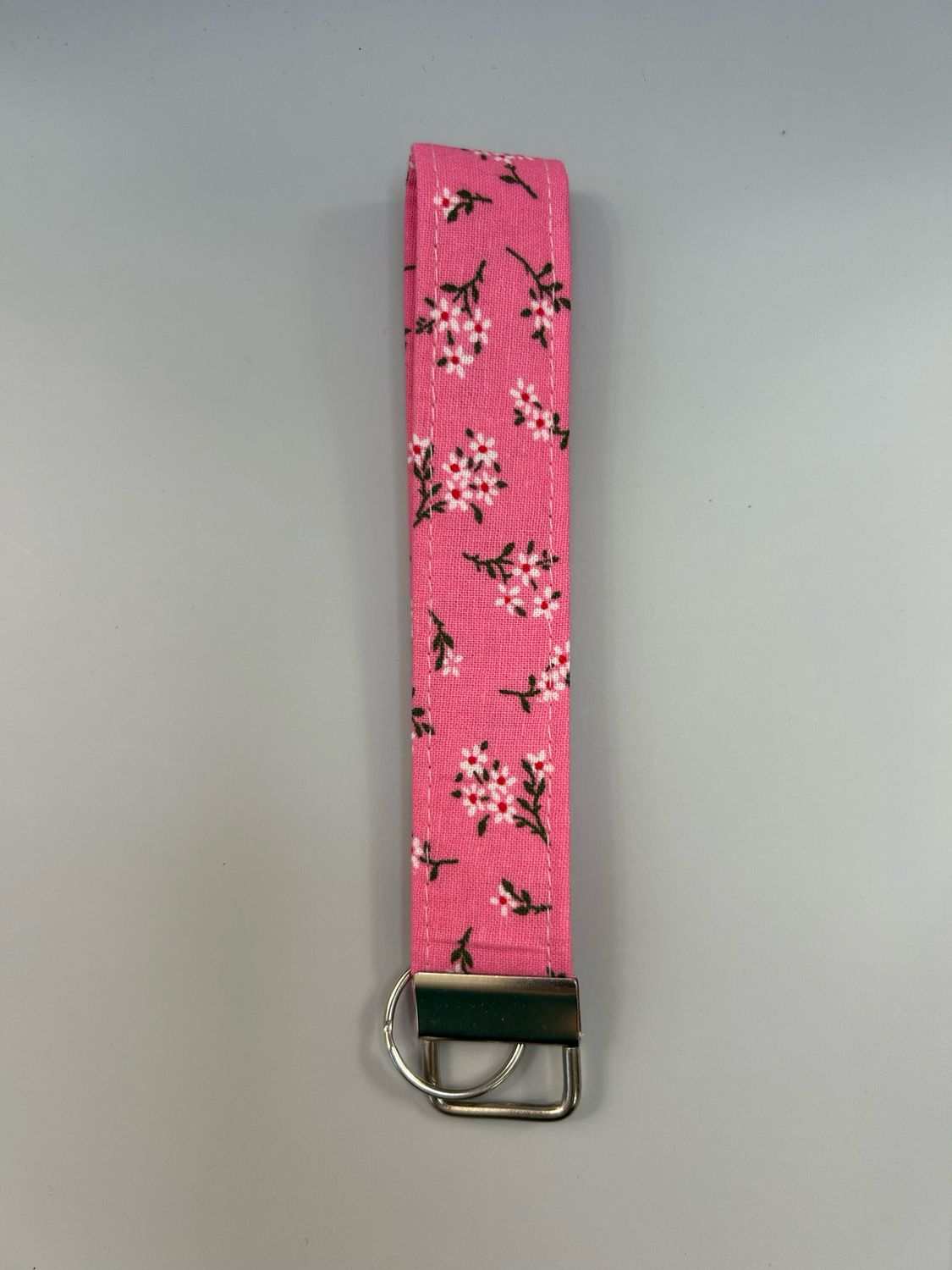 Pink Floral Key Fob