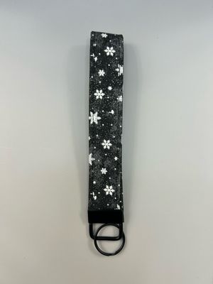 Black Snowflakes Key Fob