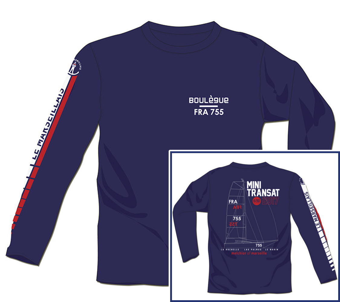 T-shirt manches longues - bleu marine